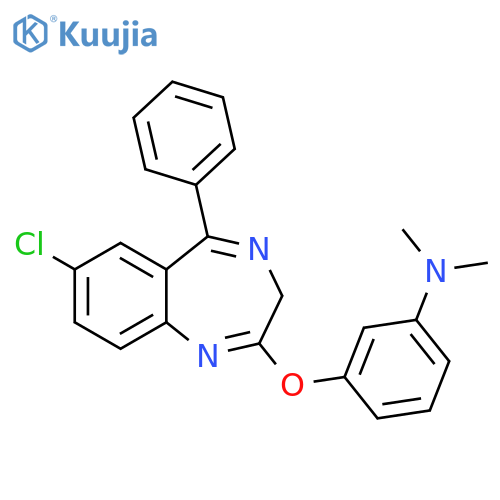 Benzenamine,3-[(7-chloro-5-phenyl-3H-1,4-benzodiazepin-2-yl)oxy]-N,N-dimethyl- structure