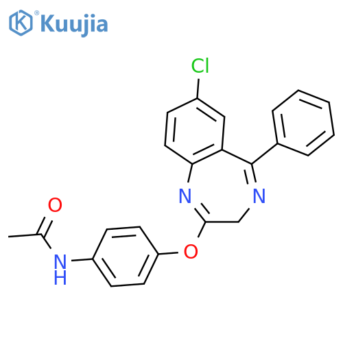 Acetamide,N-[4-[(7-chloro-5-phenyl-3H-1,4-benzodiazepin-2-yl)oxy]phenyl]- structure