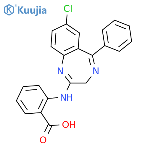Benzoic acid, 2-[(7-chloro-5-phenyl-3H-1,4-benzodiazepin-2-yl)amino]- structure
