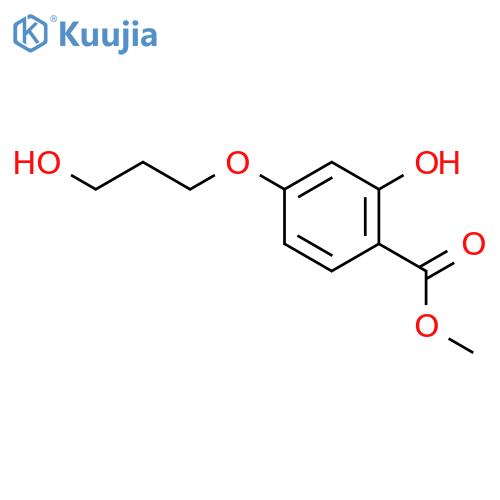 Benzoic acid, 2-hydroxy-4-(3-hydroxypropoxy)-, methyl ester structure