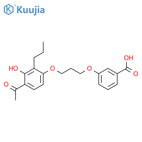 BENZOIC ACID, 3-[3-(4-ACETYL-3-HYDROXY-2-PROPYLPHENOXY)PROPOXY]- structure