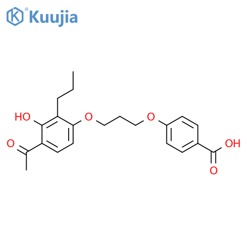 BENZOIC ACID, 4-[3-(4-ACETYL-3-HYDROXY-2-PROPYLPHENOXY)PROPOXY]- structure