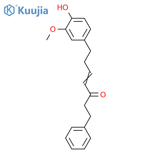 (4E)-7-(4-hydroxy-3-methoxyphenyl)-1-phenylhept-4-en-3-one structure