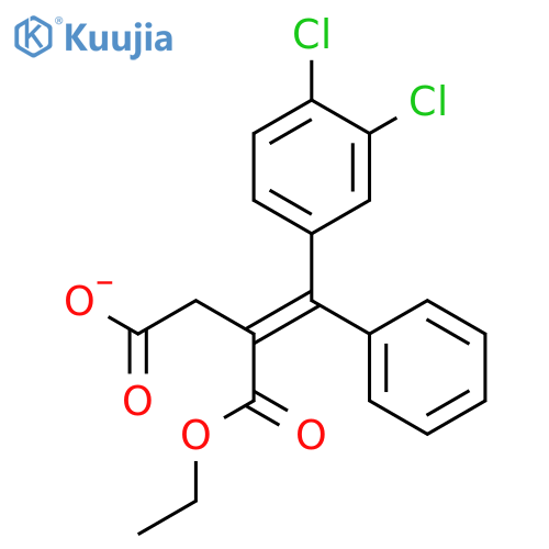 2-[(3,4-Dichloro-phenyl)-phenyl-methylene]-succinic acid 1-ethyl ester structure