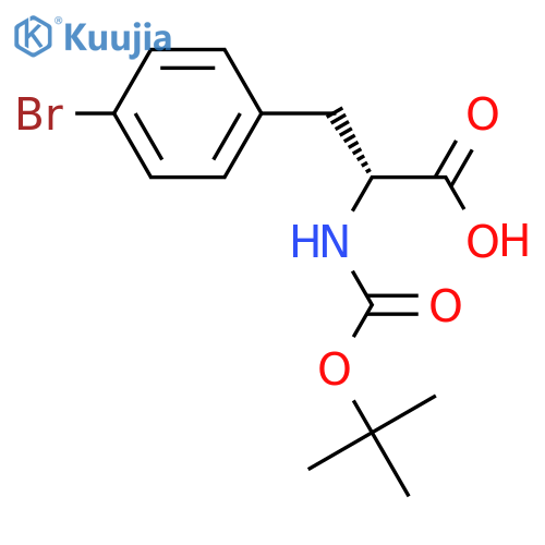 (R)-3-(4-Bromophenyl)-2-((tert-butoxycarbonyl)amino)propanoic acid structure