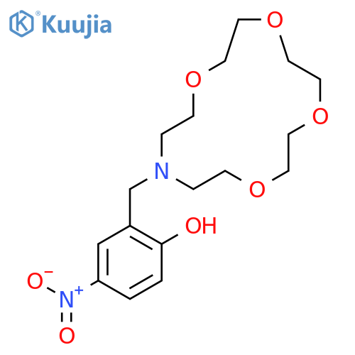 Phenol, 4-nitro-2-(1,4,7,10-tetraoxa-13-azacyclopentadec-13-ylmethyl)- structure