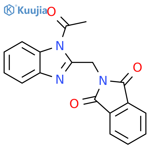1H-Benzimidazole,1-acetyl-2-[(1,3-dihydro-1,3-dioxo-2H-isoindol-2-yl)methyl]- structure