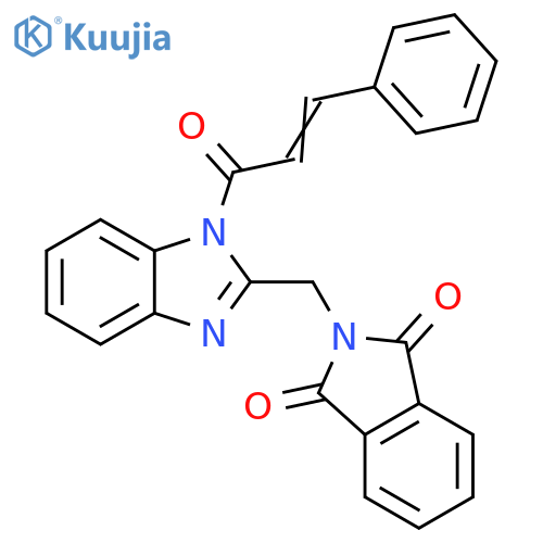 1H-Benzimidazole,2-[(1,3-dihydro-1,3-dioxo-2H-isoindol-2-yl)methyl]-1-(1-oxo-3-phenyl-2-propenyl)- structure