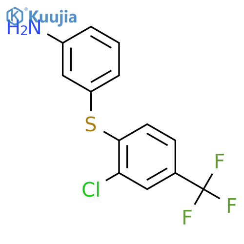 Benzenamine, 3-[[2-chloro-4-(trifluoromethyl)phenyl]thio]- structure