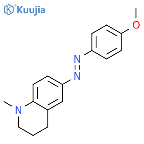 Quinoline, 1,2,3,4-tetrahydro-6-[(4-methoxyphenyl)azo]-1-methyl- structure