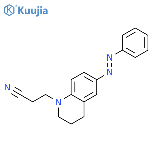 1(2H)-QUINOLINEPROPANENITRILE, 3,4-DIHYDRO-6-(PHENYLAZO)- structure