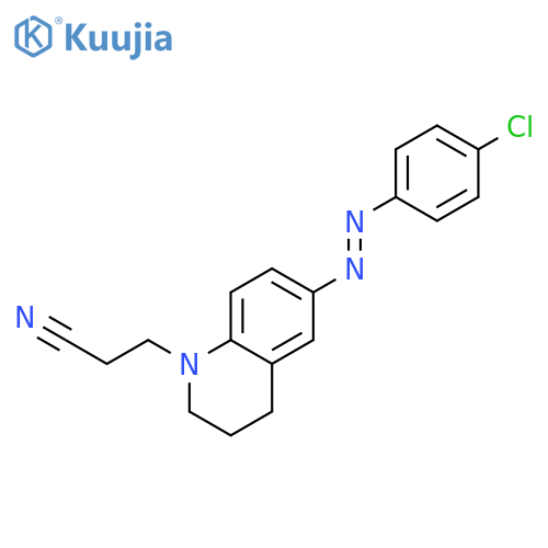 1(2H)-Quinolinepropanenitrile, 6-[(4-chlorophenyl)azo]-3,4-dihydro- structure