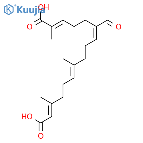 (2E,6E,10Z,14Z)-6-formyl-2,10,14-trimethylhexadeca-2,6,10,14-tetraenedioic acid structure