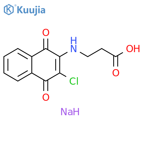 β-Alanine, N-(3-chloro-1,4-dihydro-1,4-dioxo-2-naphthalenyl)-, monosodium salt (9CI) structure
