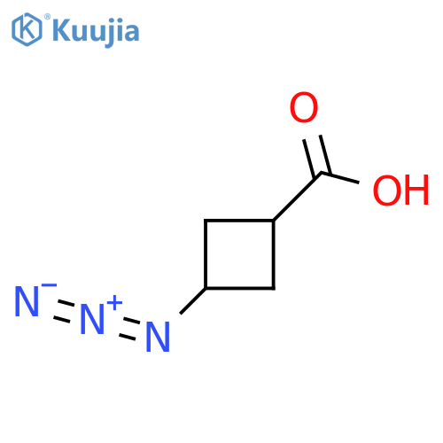 (1r,3r)-3-azidocyclobutane-1-carboxylic acid structure