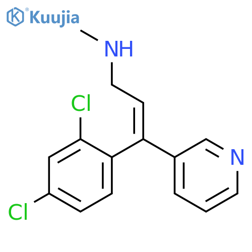 2-Propen-1-amine, 3-(2,4-dichlorophenyl)-N-methyl-3-(3-pyridinyl)-, (Z)- structure