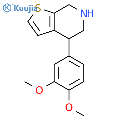 THIENO[2,3-C]PYRIDINE, 4-(3,4-DIMETHOXYPHENYL)-4,5,6,7-TETRAHYDRO- structure