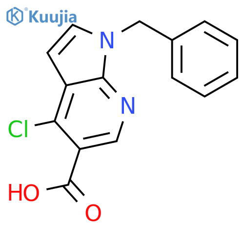 1H-Pyrrolo[2,3-b]pyridine-5-carboxylic acid, 4-chloro-1-(phenylmethyl)- structure