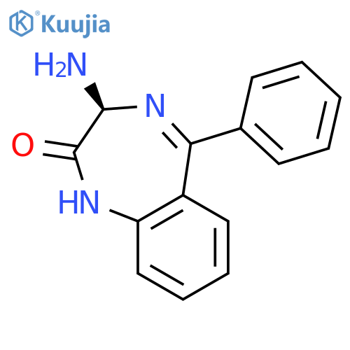 (S)-3-Amino-5-phenyl-1,3-dihydro-2H-benzo[e][1,4]diazepin-2-one structure