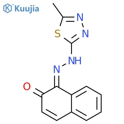 (1Z)-1-[2-(5-methyl-1,3,4-thiadiazol-2-yl)hydrazinylidene]naphthalen-2(1H)-one structure