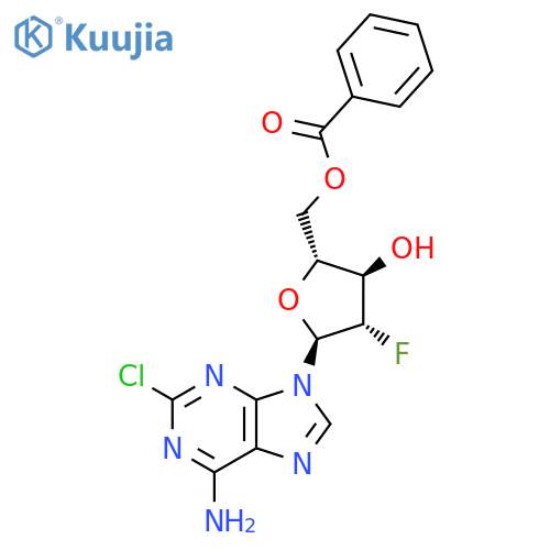 ((2R,3R,4S,5S)-5-(6-Amino-2-chloro-9H-purin-9-yl)-4-fluoro-3-hydroxytetrahydrofuran-2-yl)methyl benzoate structure