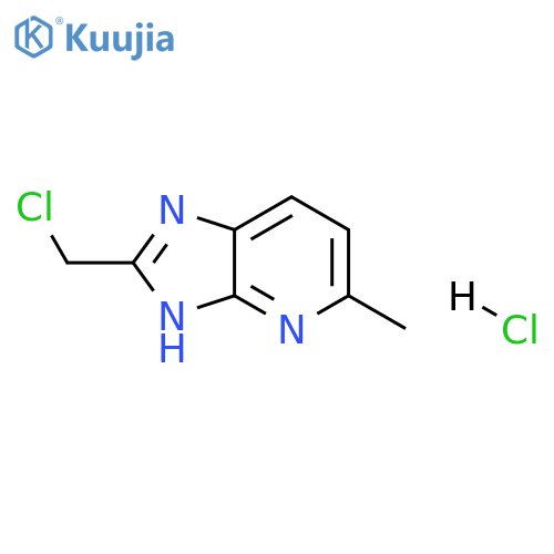 1H-Imidazo[4,5-b]pyridine, 2-(chloromethyl)-5-methyl-,monohydrochloride structure