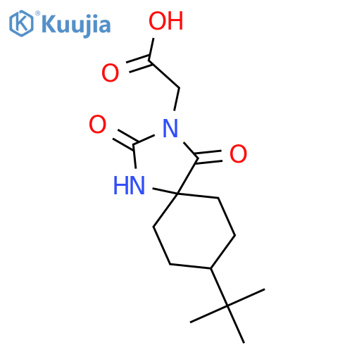 2-{8-Tert-butyl-2,4-dioxo-1,3-diazaspiro4.5decan-3-yl}acetic Acid structure