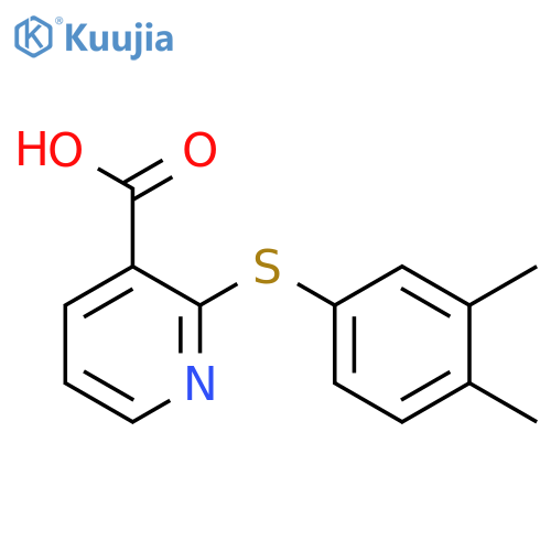 2-(3,4-Dimethylphenyl)sulfanylpyridine-3-carboxylic Acid structure