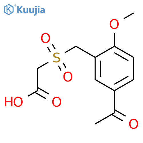 [(5-acetyl-2-methoxybenzyl)sulfonyl]acetic acid structure
