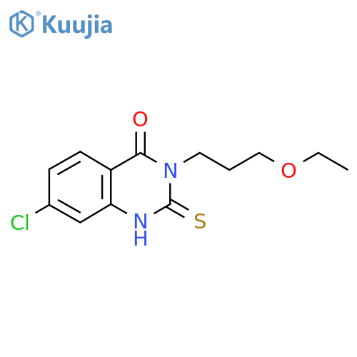 7-Chloro-3-(3-Ethoxypropyl)-2-Sulfanyl-3,4-Dihydroquinazolin-4-One structure