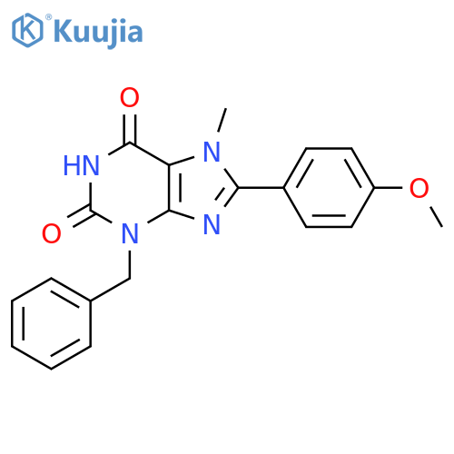 8-(4-Methoxyphenyl)-7-methyl-3-(phenylmethyl)purine-2,6-dione structure