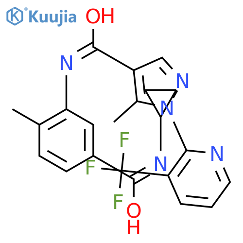 1H-Pyrazole-4-carboxamide, N-[5-[(cyclopropylamino)carbonyl]-2-methylphenyl]-5-methyl-1-[3-(trifluoromethyl)-2-pyridinyl]- structure