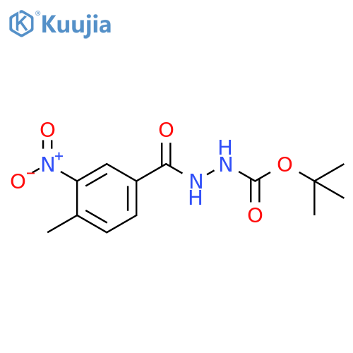 2-methyl-2-propanyl 2-(4-methyl-3-nitrobenzoyl)hydrazinecarboxyla Te structure