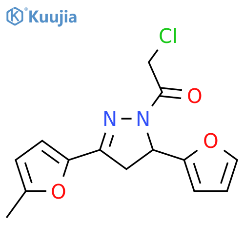 2-Chloro-1-5-(Furan-2-Yl)-3-(5-Methylfuran-2-Yl)-4,5-Dihydro-1h-Pyrazol-1-YlEthan-1-One structure