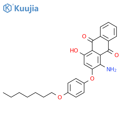 9,10-ANTHRACENEDIONE, 1-AMINO-2-[4-(HEPTYLOXY)PHENOXY]-4-HYDROXY- structure