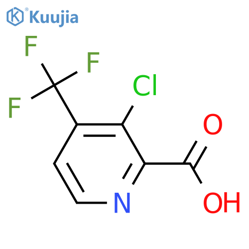 3-chloro-4-(trifluoromethyl)-2-pyridinecarboxylic Acid structure