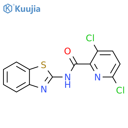 N-(1,3-benzothiazol-2-yl)-3,6-dichloropyridine-2-carboxamide structure