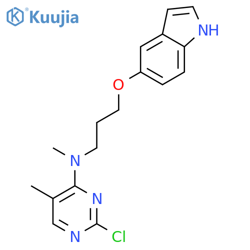 4-Pyrimidinamine, 2-chloro-N-[3-(1H-indol-5-yloxy)propyl]-N,5-dimethyl- structure