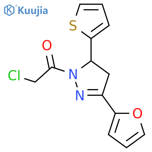 2-Chloro-1-3-(Furan-2-Yl)-5-(Thiophen-2-Yl)-4,5-Dihydro-1h-Pyrazol-1-YlEthan-1-One structure