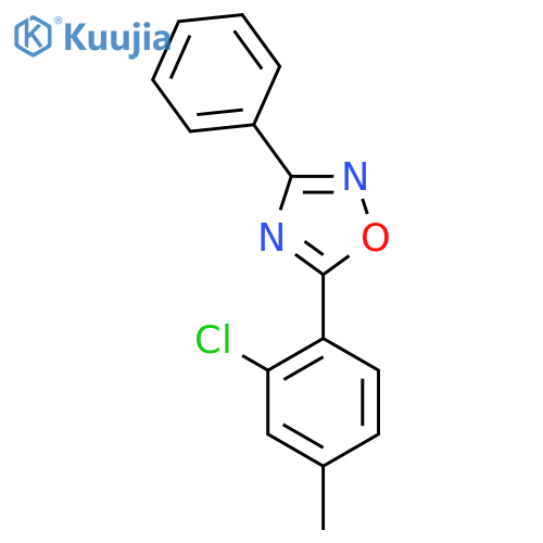 5-(2-Chloro-4-methylphenyl)-3-phenyl-1,2,4-oxadiazole structure