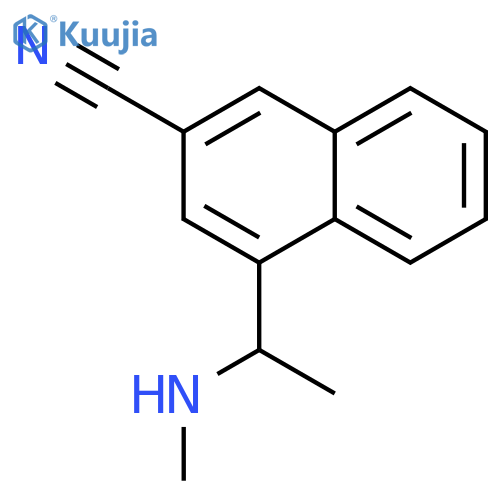 2-NAPHTHALENECARBONITRILE, 4-[1-(METHYLAMINO)ETHYL]-, (-)- structure