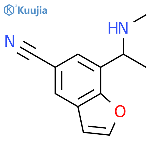 5-BENZOFURANCARBONITRILE, 7-[1-(METHYLAMINO)ETHYL]- structure