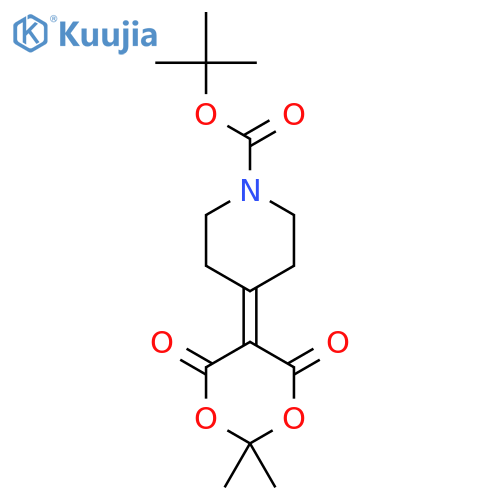 tert-butyl 4-(2,2-dimethyl-4,6-dioxo-1,3-dioxan-5-ylidene)piperidine-1-carboxylate structure