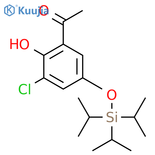 Ethanone, 1-[3-chloro-2-hydroxy-5-[[tris(1-methylethyl)silyl]oxy]phenyl]- structure