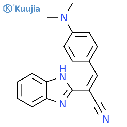 (2E)-2-(1H-1,3-benzodiazol-2-yl)-3-4-(dimethylamino)phenylprop-2-enenitrile structure