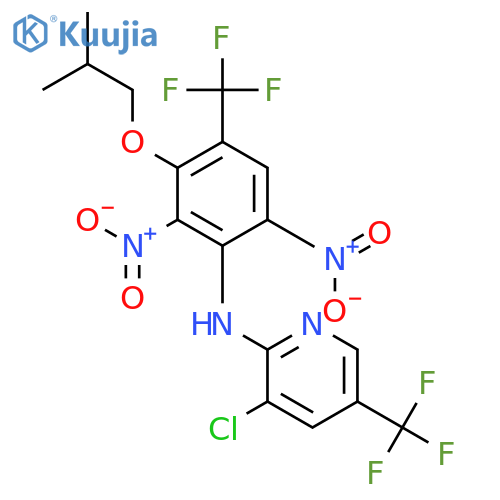 3-chloro-N-[3-(2-methylpropoxy)-2,6-dinitro-4-(trifluoromethyl)phenyl]-5-(trifluoromethyl)pyridin-2-amine structure