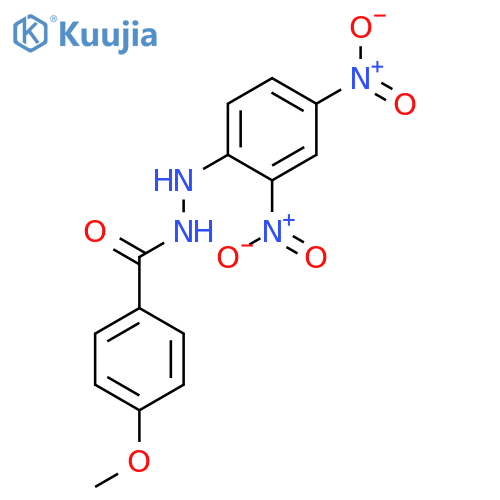 Benzoic acid, 4-methoxy-, 2-(2,4-dinitrophenyl)hydrazide structure