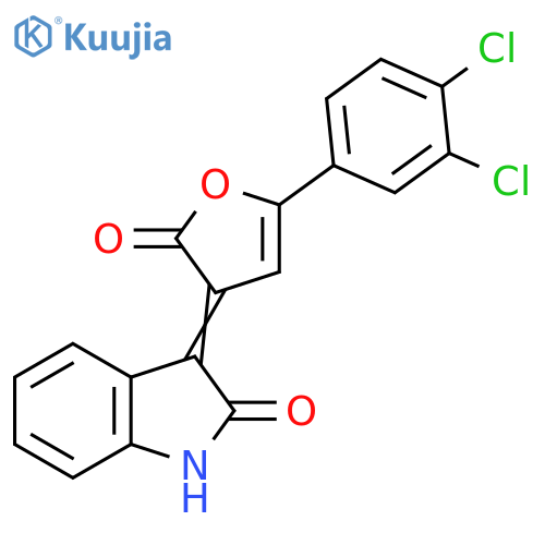 2H-Indol-2-one,3-[5-(3,4-dichlorophenyl)-2-oxo-3(2H)-furanylidene]-1,3-dihydro- structure