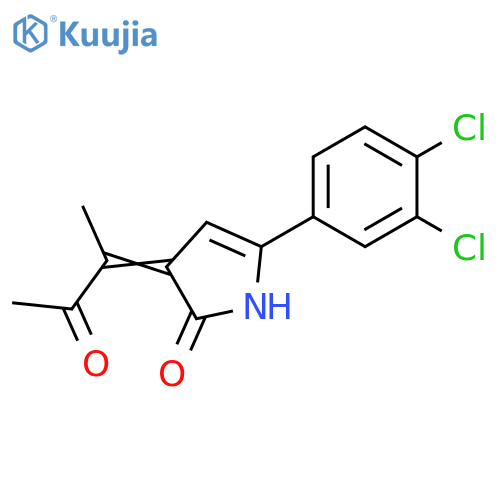 2H-Pyrrol-2-one,5-(3,4-dichlorophenyl)-1,3-dihydro-3-(1-methyl-2-oxopropylidene)- structure