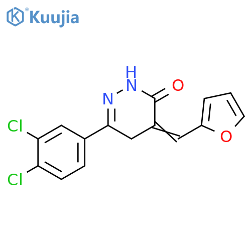 3(2H)-Pyridazinone,6-(3,4-dichlorophenyl)-4-(2-furanylmethylene)-4,5-dihydro- structure